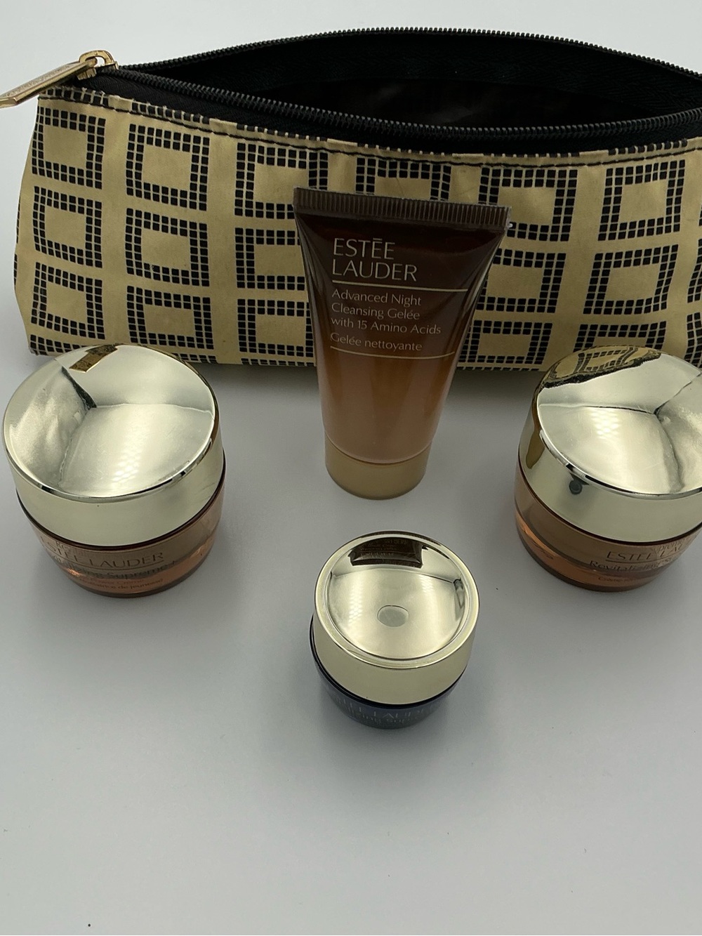 Estee Lauder Skincare Set in Gold, Brown, Cream